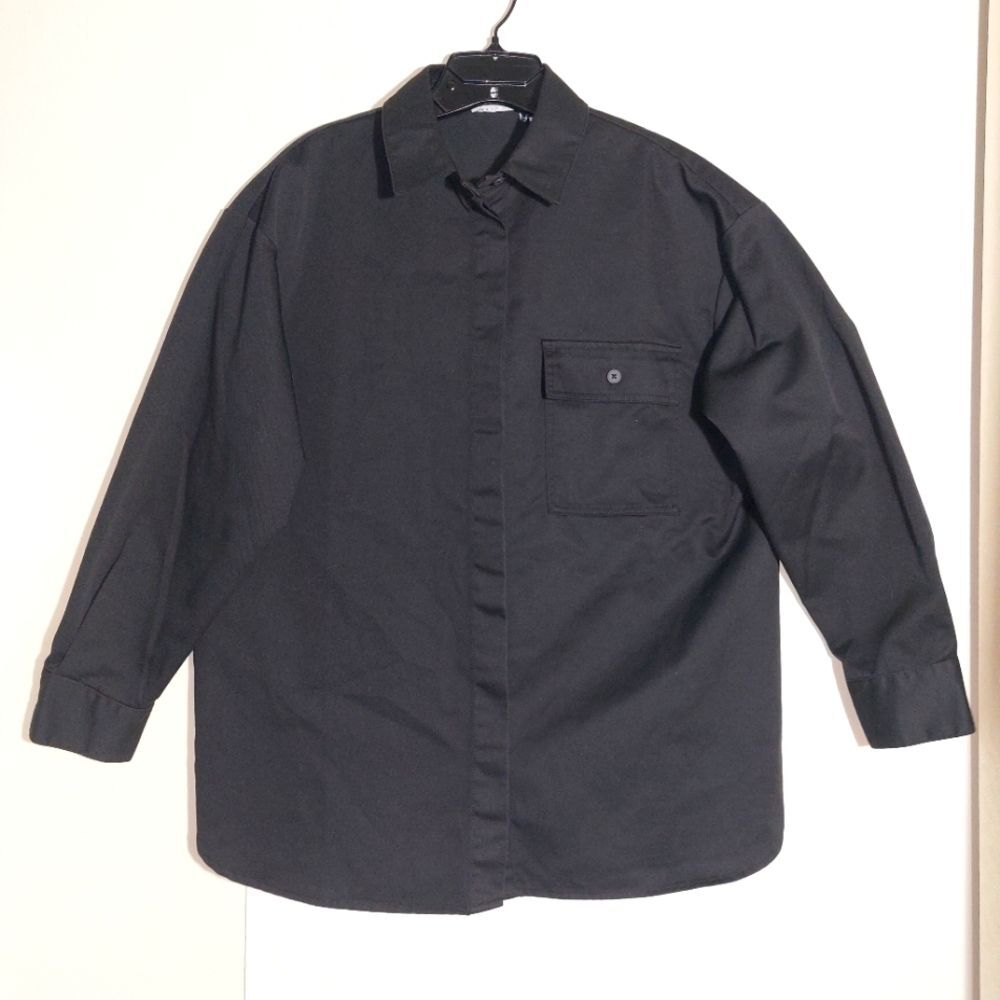 Asos Design Women's Oversized Thick Cotton Blend Shirt EUC - Picture 4 of 15